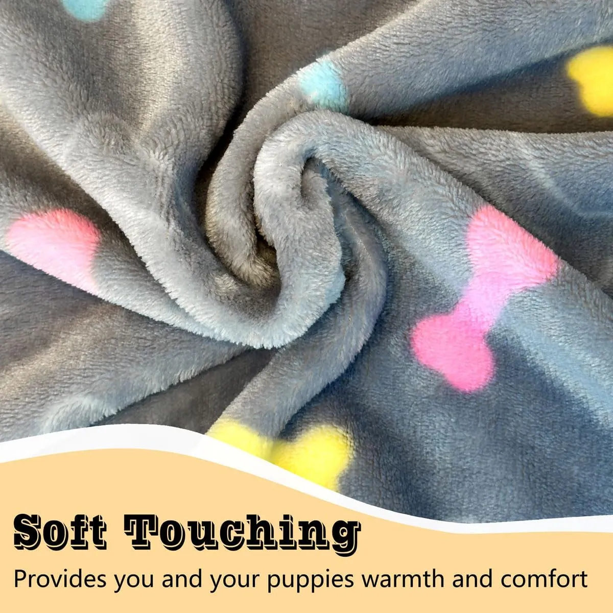 1 Pack 3 Washable Dog Blankets for Dog and Cat,Super Soft Flannel Dog Blanket Pet Blanket-Cute Claw Pattern Pet Blanket Mat 41 x 31inch