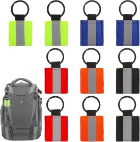 10 Pcs Reflective Zipper Pulls Nylon Keychain Tags, High Visibility Reflective Safety Keychain for First Aid Bag Backpack Fluorescent Keychain Tags for Kids Adults Dog Collar Clothes Cycling Walking