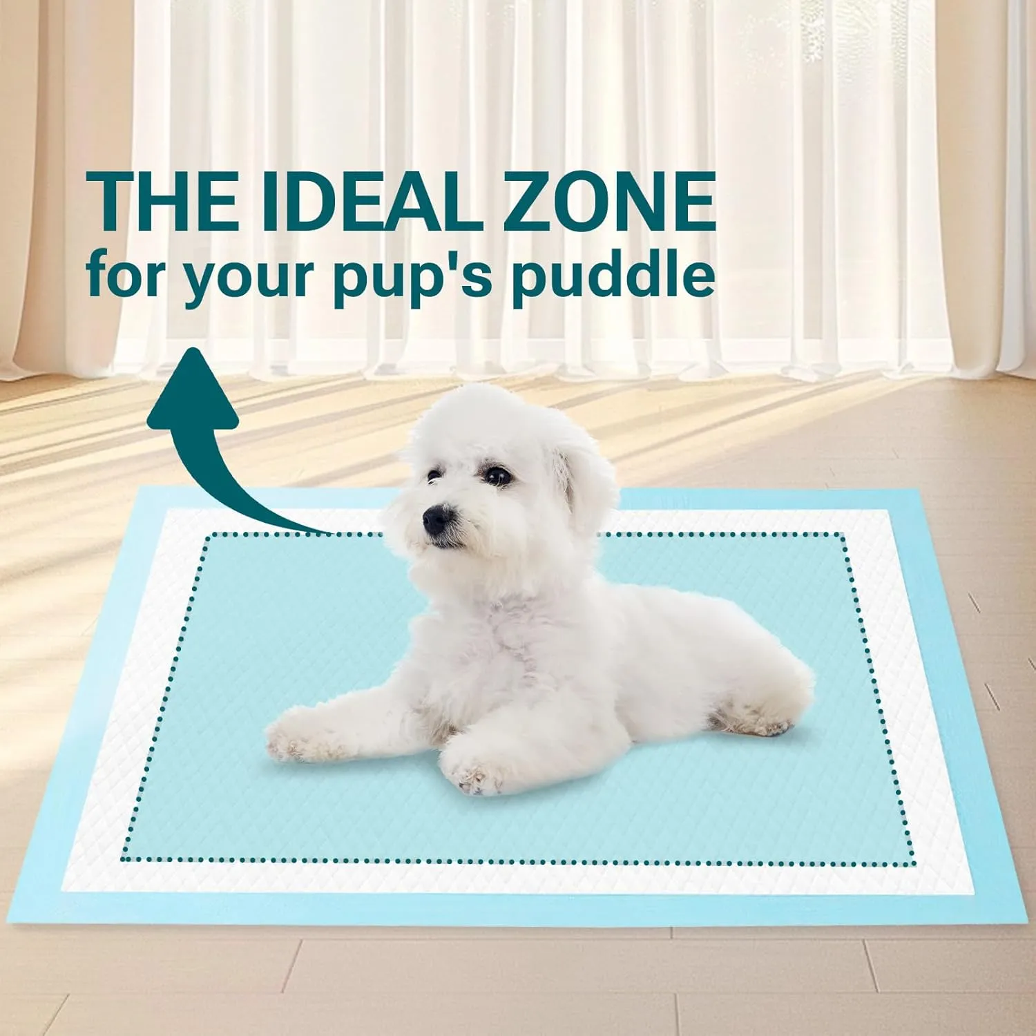 100 Count Super Absorbency Puppy Pads 22"x 22", Leakproof Quick Drying Dog Training Pee Pads, Puppy Pee Pads, Disposable Underpads Changing Pads for Baby, Puppy and Adults