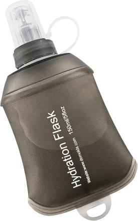 150ml Soft Flask, TPU Collapsible Soft Water Bottle for Hydration Pack, Running Vest, Folding Water Bottle for Hiking Cycling Climbing-1Pcs, Grey