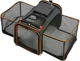 31x10in Expandable Soft Sided Pet Carrier Bag, 16.5lbs Cat Carrier Airline Approved with Premium Self Locking Zippers, Removable Wool Mat, Breathable Pet Carrier