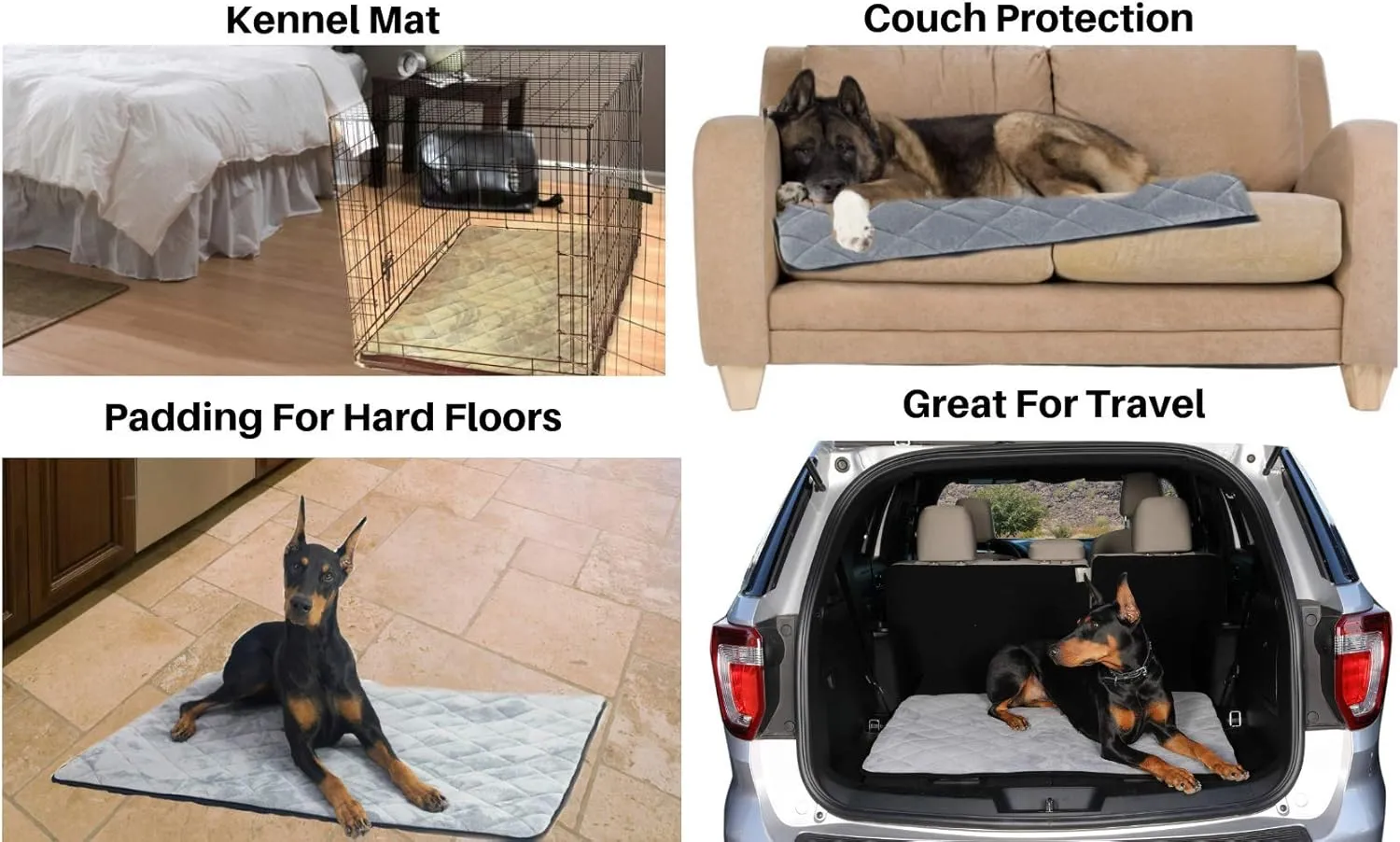 4Knines Dog Crate Mat (XL, Grey)