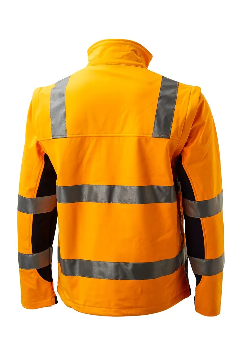 7WJHT450 JACKET MASTER 'VIC RAIL SOFTSHELL' HI VIS D/N 2 TONE TAPED