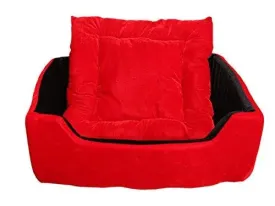 adidog Products Super Soft Dual (Rectangular) Colour Round Dog/Cat Velvet Bed (Small)