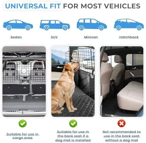 Adjustable Heavy-Duty Wire Mesh Pet Barrier for Car