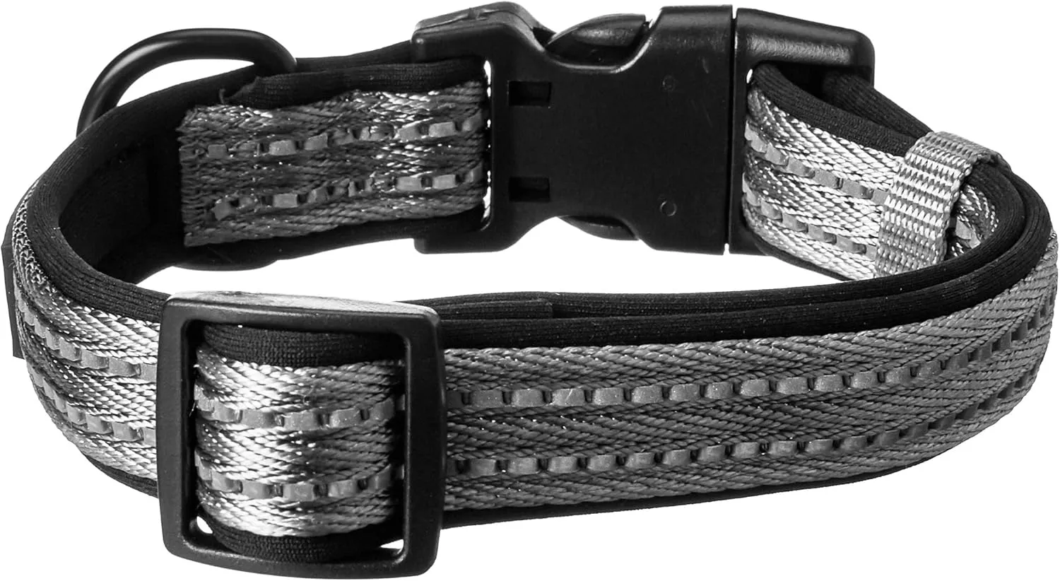 alcott Adventure Dog Collar, Medium, Grey
