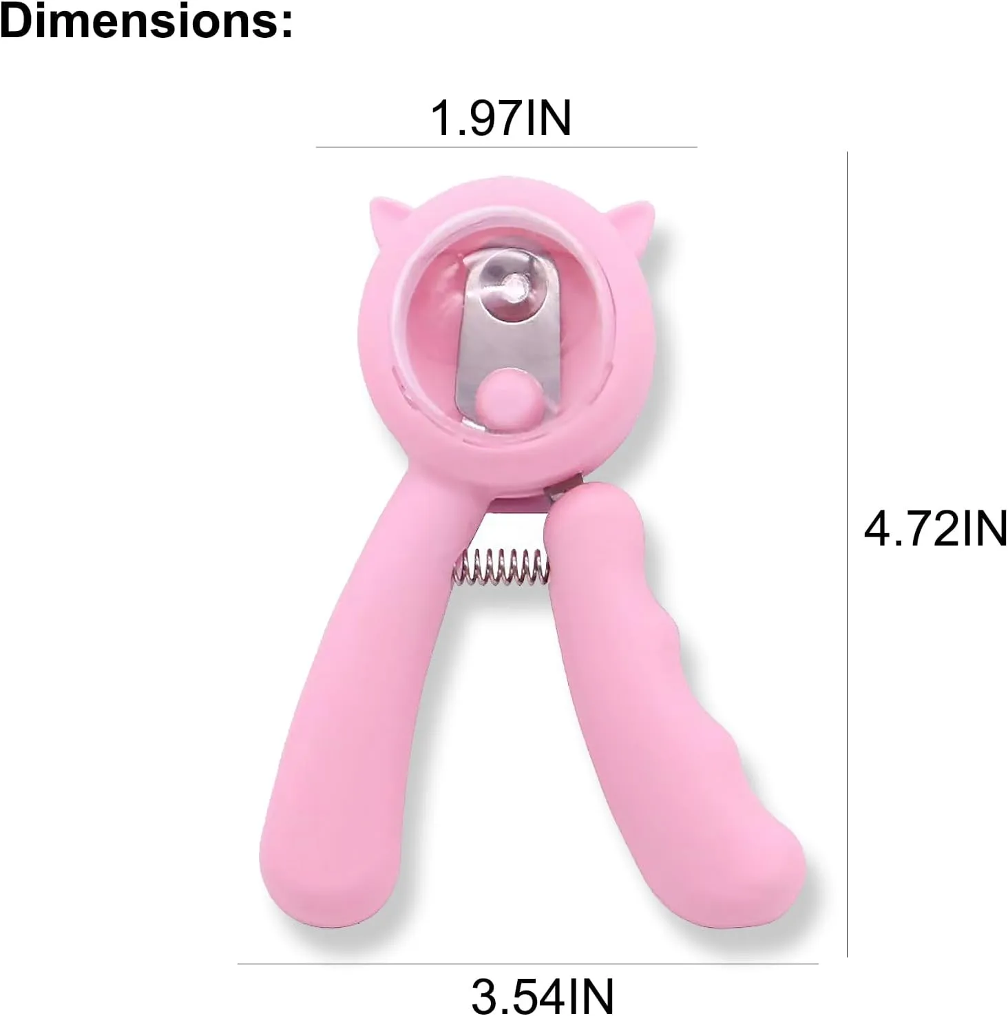 Anti-Splash Pet Nail Clippers and Trimmer Set Professional Stainless Steel Dog & Cat Nail Clippers with Safety Guard, Nail File, and Non-Slip Handle for Safe, Painless Grooming at Home, Pink