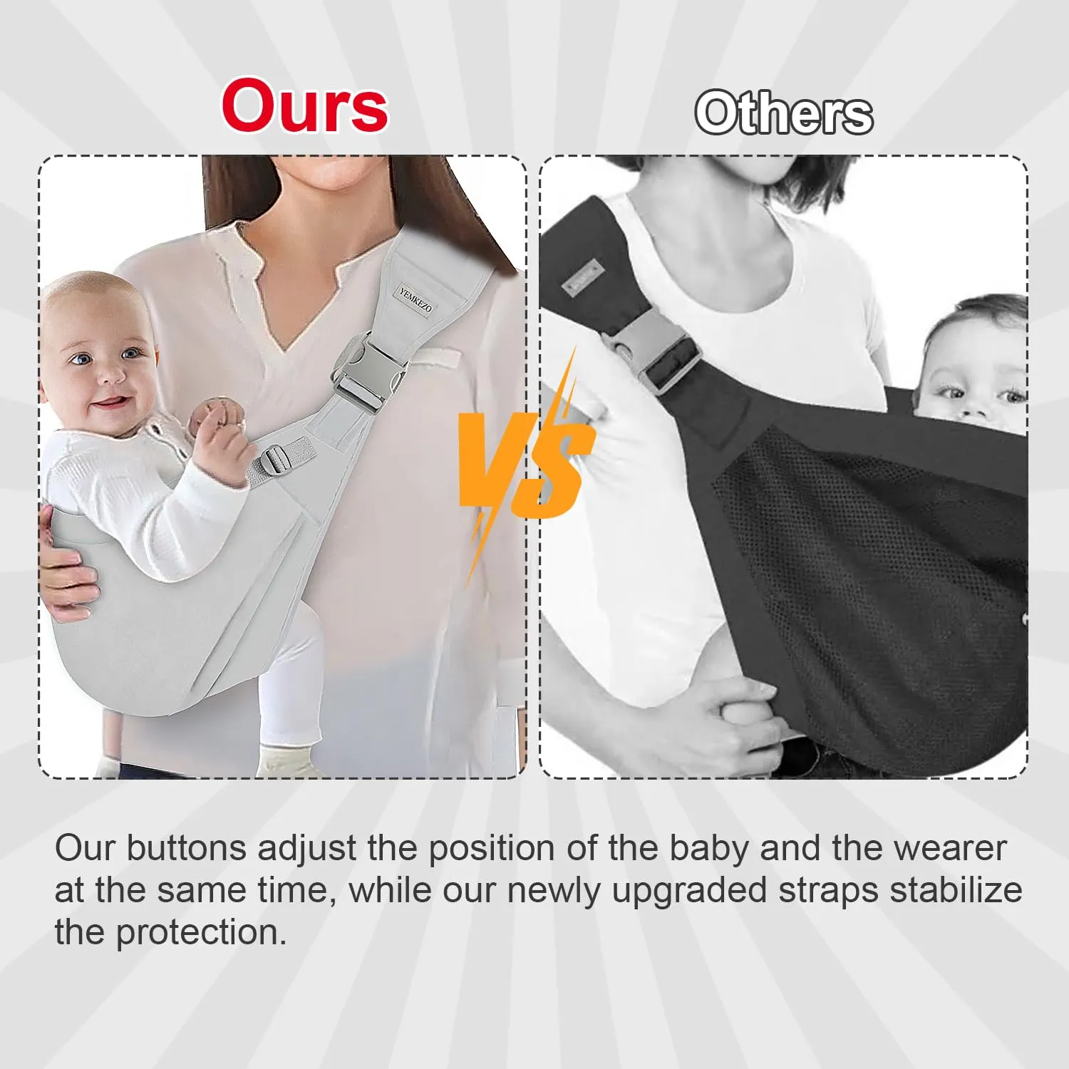 Baby Sling Carrier Newborn to Toddler,Updated Adjustable One Shoulder Labor-Saving Baby Holder Carrier,Tollder Sling Carrying 7-45 lbsPink