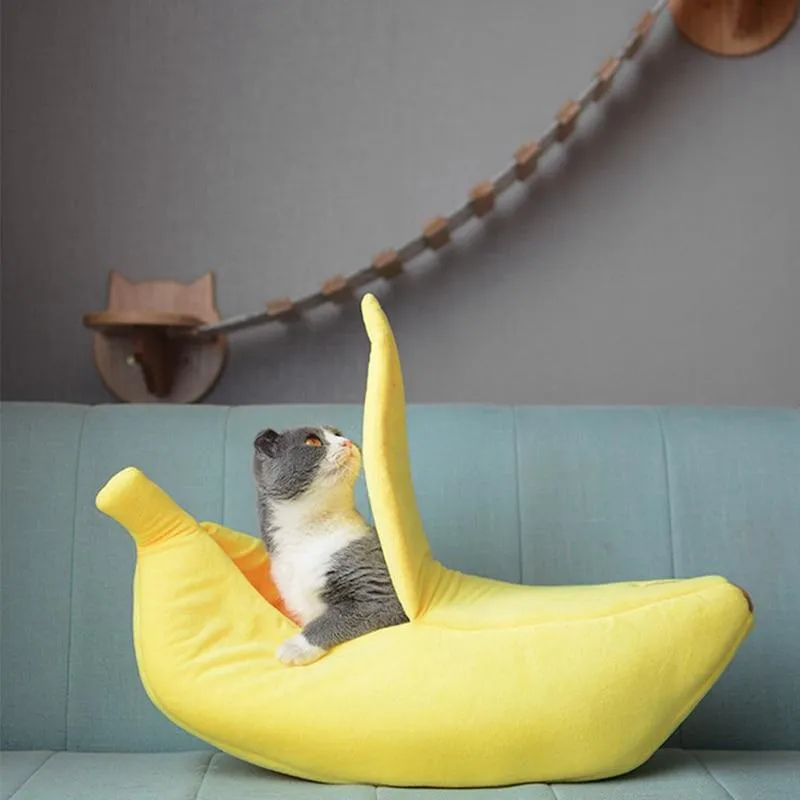 Banana Shape Cat Pet Bed