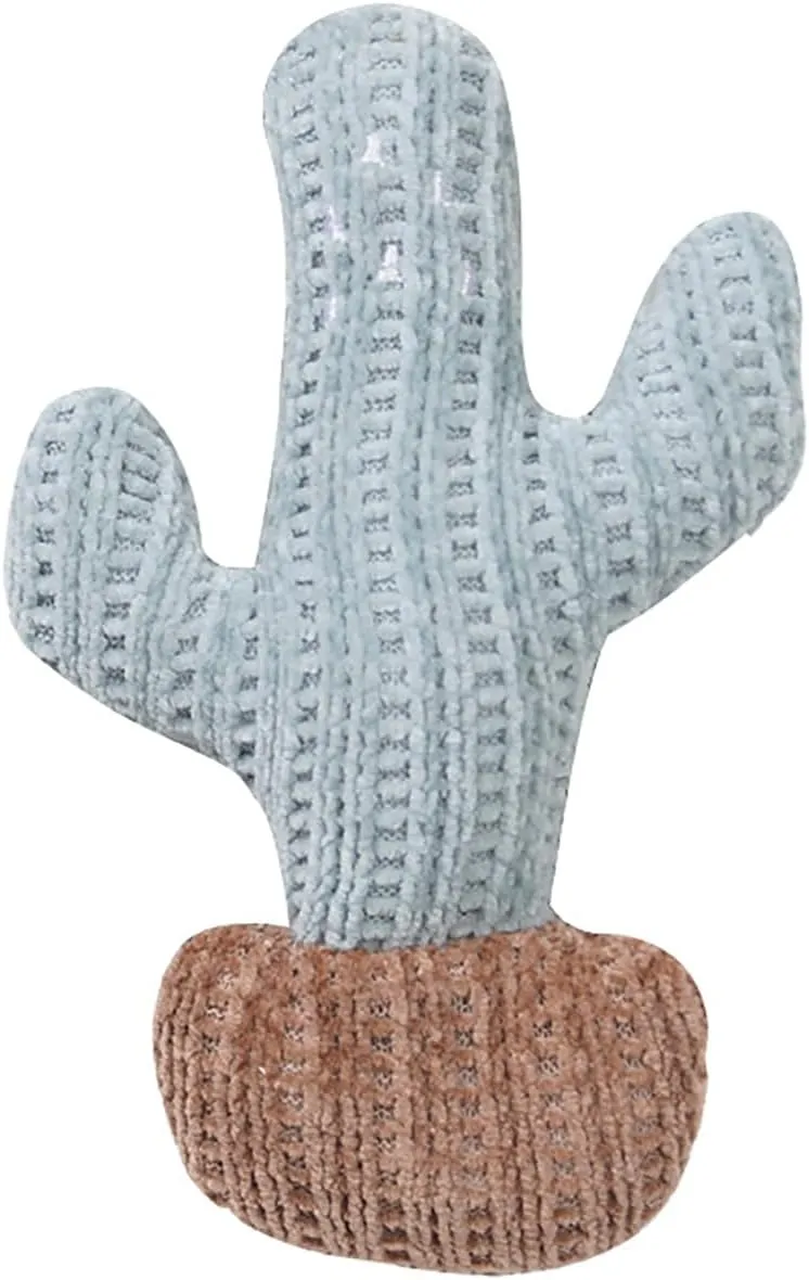 Cactus Cat Toys Fish,Crinkle Sound Catnip Toys Soft Linen, Interactive Kitten Exercise Kicker Toys for Indoor Cats 5.5 Inches for All Breeds