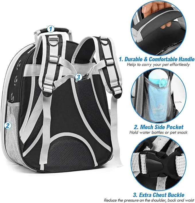 Cat Carrying Bag Space Pet Backpack Breathable Portable Transparent Backpack
