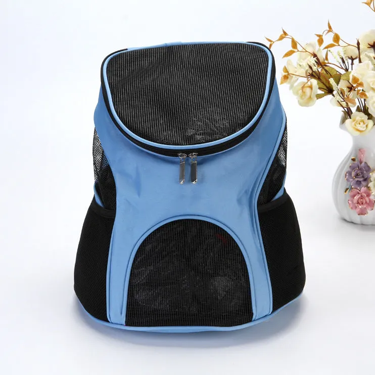 Cat dog Backpack Portable Cat Bag Dog Bag Pet   Mesh Breathable Pet