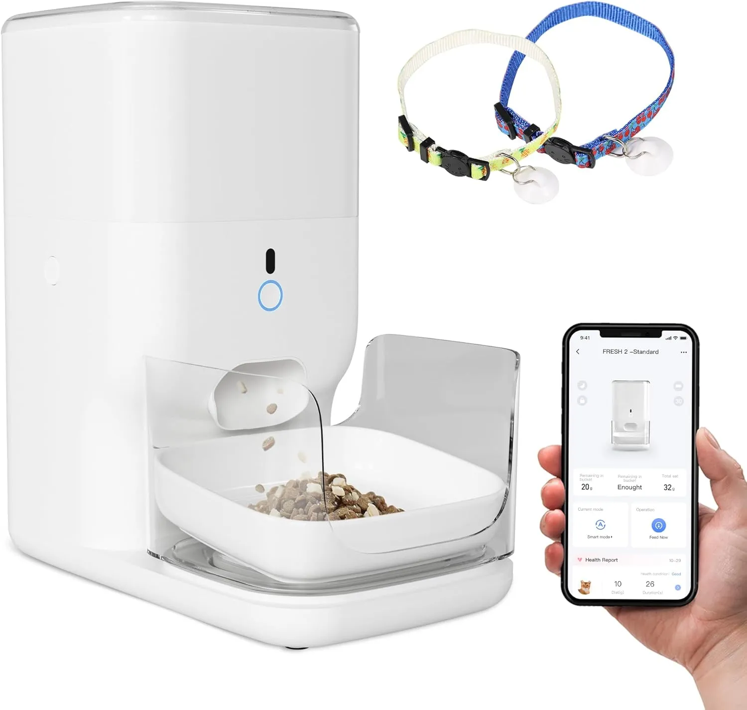 CATLINK RFID Automatic Cat Feeder, 4L Capacity WiFi Enabled Pet Food Dispenser, Health Report for Cats, App Control, Timed Cat Food Feeder, Multi-cat Recognition (F04 Pro)