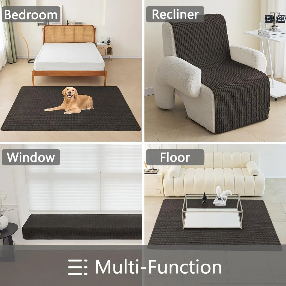 Couch Arm Covers Chair Arm Covers, Non Slip Sofa Arm Covers, Armrest Covers for Sofa, Furniture Covers Couch Protector 1pc(30x30inch, Coffee)