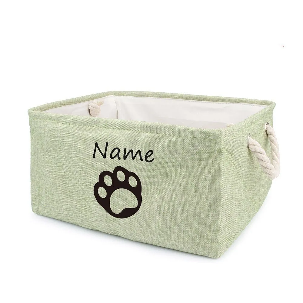 Customized  Plain Dog Toy Paw Storage Basket