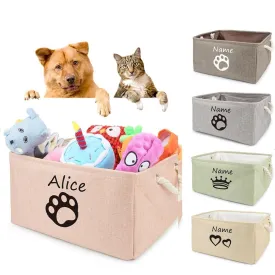 Customized  Plain Dog Toy Paw Storage Basket
