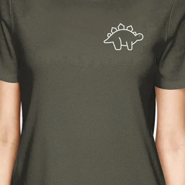 Dinosaurs BFF Matching Dark Grey Shirts