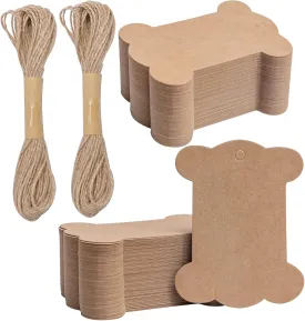 Dog Bone Kraft Paper Tag Wiht Twice Craft Hanging Labels Present Bag Paper Tag for Wedding 100PcsBirthday Chirtmas Holiday