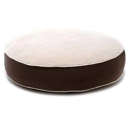 Dog Gone Round Dog or Cat Bed with Wool Sherpa