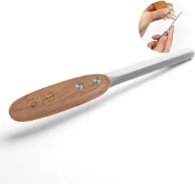 Dog Nail File - Diamond Coated Metal Nail File for Dogs and Cats, Ergonomic Walnut Handle, Smooth and Shape All Toenail Types, Remove Burs for Indoor & Outdoor Pets