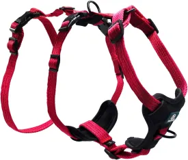 Escape Proof Dog Harness Medium Sized Dog, No Pull Front Clip Dog Harness, Adjustable, Durable, Breathable Pet Vest, No-Choke Harness for Large Dogs Outdoor Walking Training (Rose Red, M)