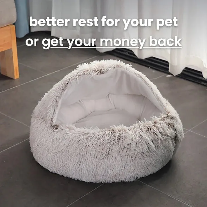 Fluffy CozyCave Cat Bed