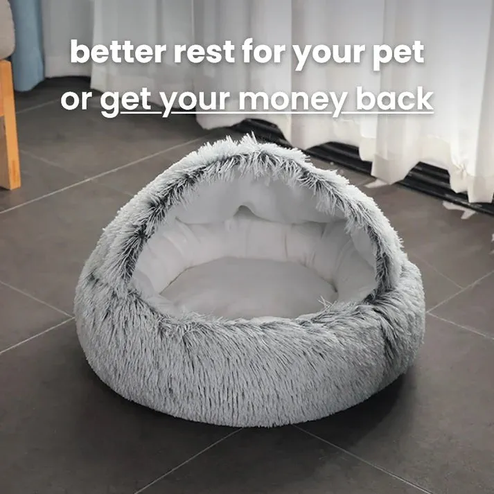Fluffy CozyCave Cat Bed