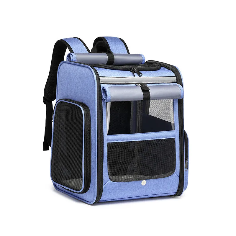 Foldable Cat Bag Breathable Pet Backpack Large Capacity Dog Bag
