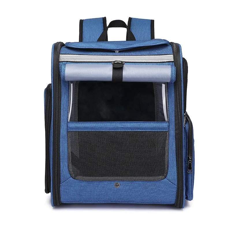 Foldable Cat Bag Breathable Pet Backpack Large Capacity Dog Bag