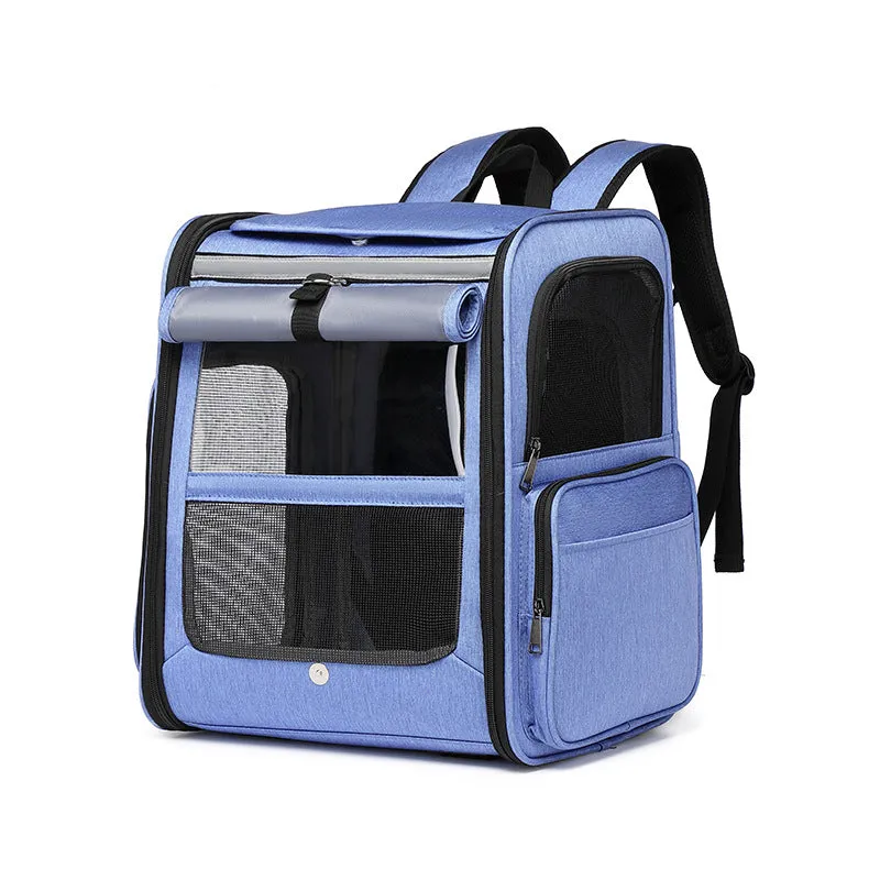 Foldable Cat Bag Breathable Pet Backpack Large Capacity Dog Bag