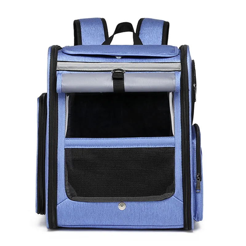 Foldable Cat Bag Breathable Pet Backpack Large Capacity Dog Bag