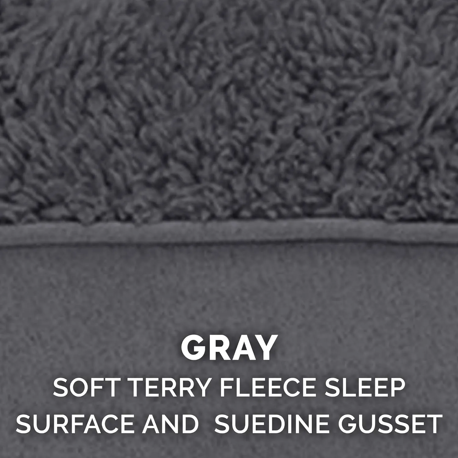 Furhaven Orthopedic Dog Bed for Large Dogs w/ Removable Washable Cover, For Dogs Up to 95 lbs - Terry & Suede Mattress - Gray, Jumbo/XL