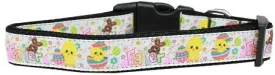 Happy Easter Nylon Dog Collar Medium