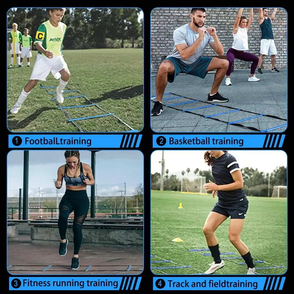 HOTOOLME Agility Training Equipment Set, Soccer Training Equipment for Kids,Football Training Equipment,Agility Ladder Speed Training Equipment