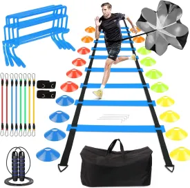 HOTOOLME Agility Training Equipment Set, Soccer Training Equipment for Kids,Football Training Equipment,Agility Ladder Speed Training Equipment
