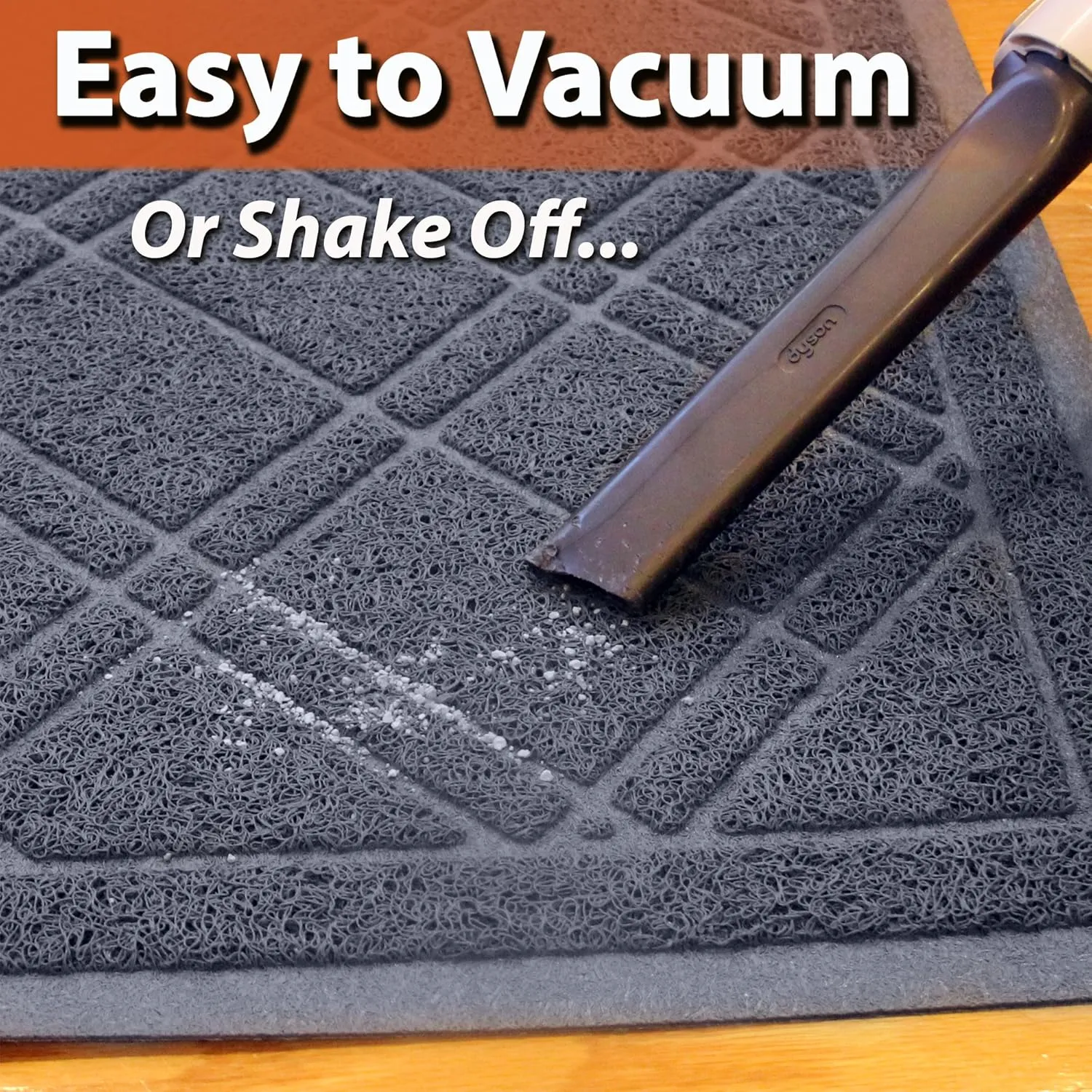 Iprimio Cat Litter Box Mat 35x24 Black | Cat Litter Trapping Mat, Mesh Mat Catches Litter, Repels Odor, Easy Clean Non Slip Kitty Litter Trapper Mats