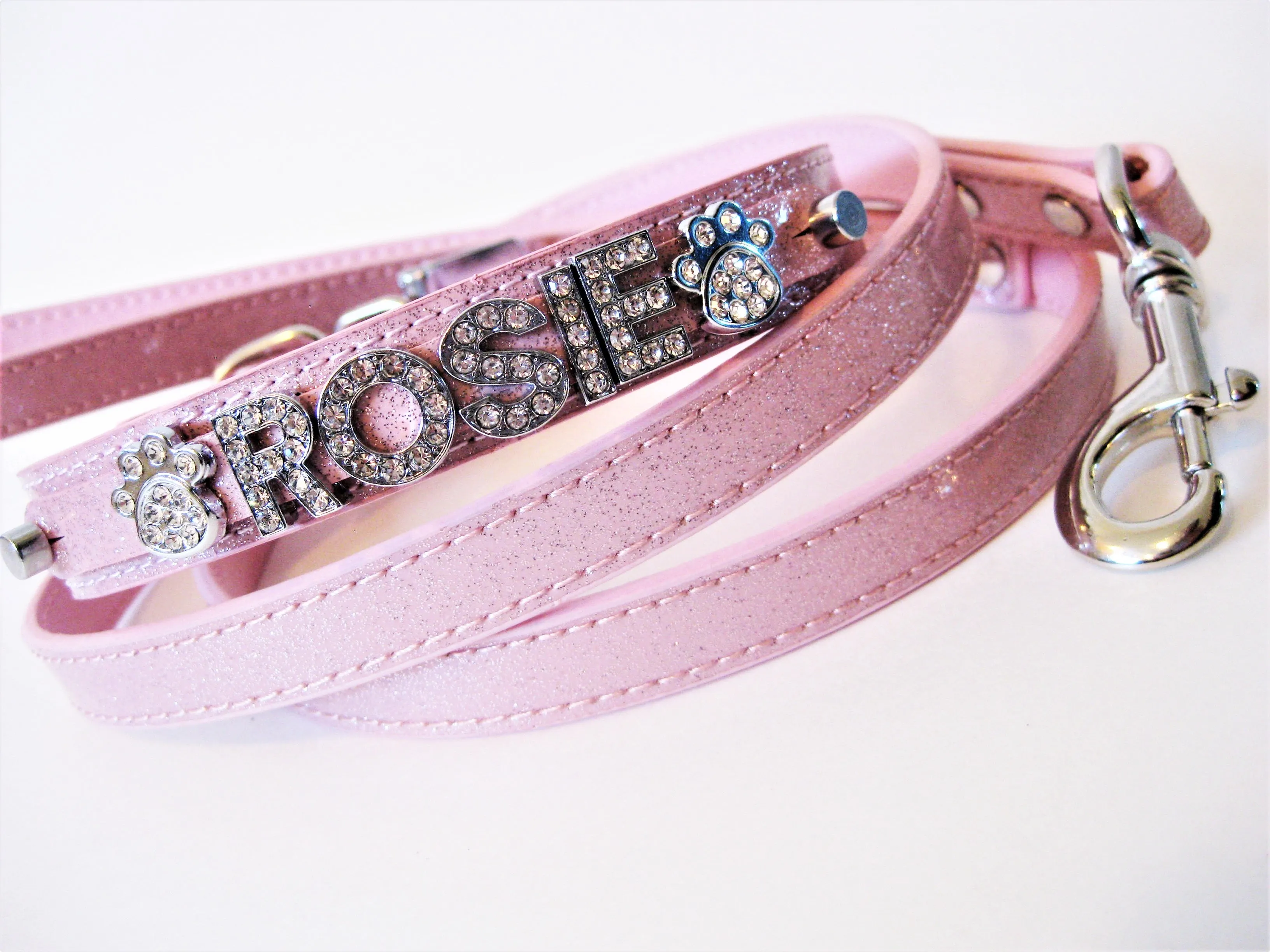 Light Pink Sparkle Personalized Pet Collar