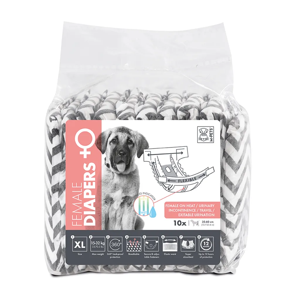 M-PETS Female Dog Diapers 10 Pack