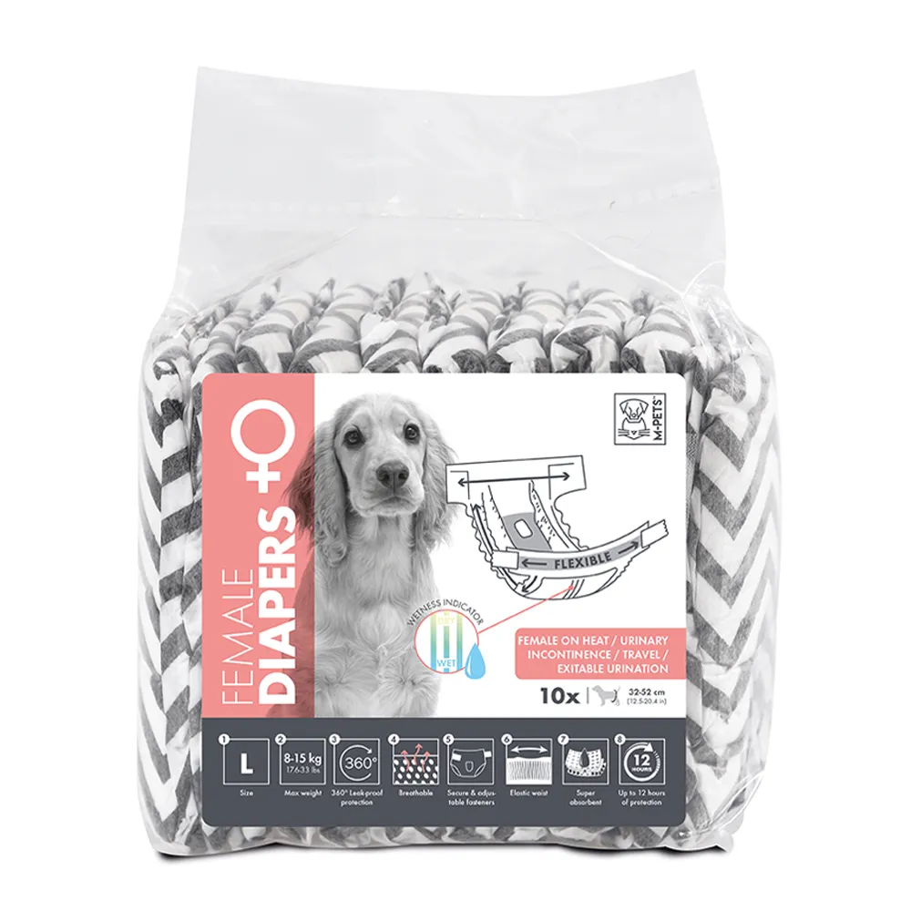 M-PETS Female Dog Diapers 10 Pack