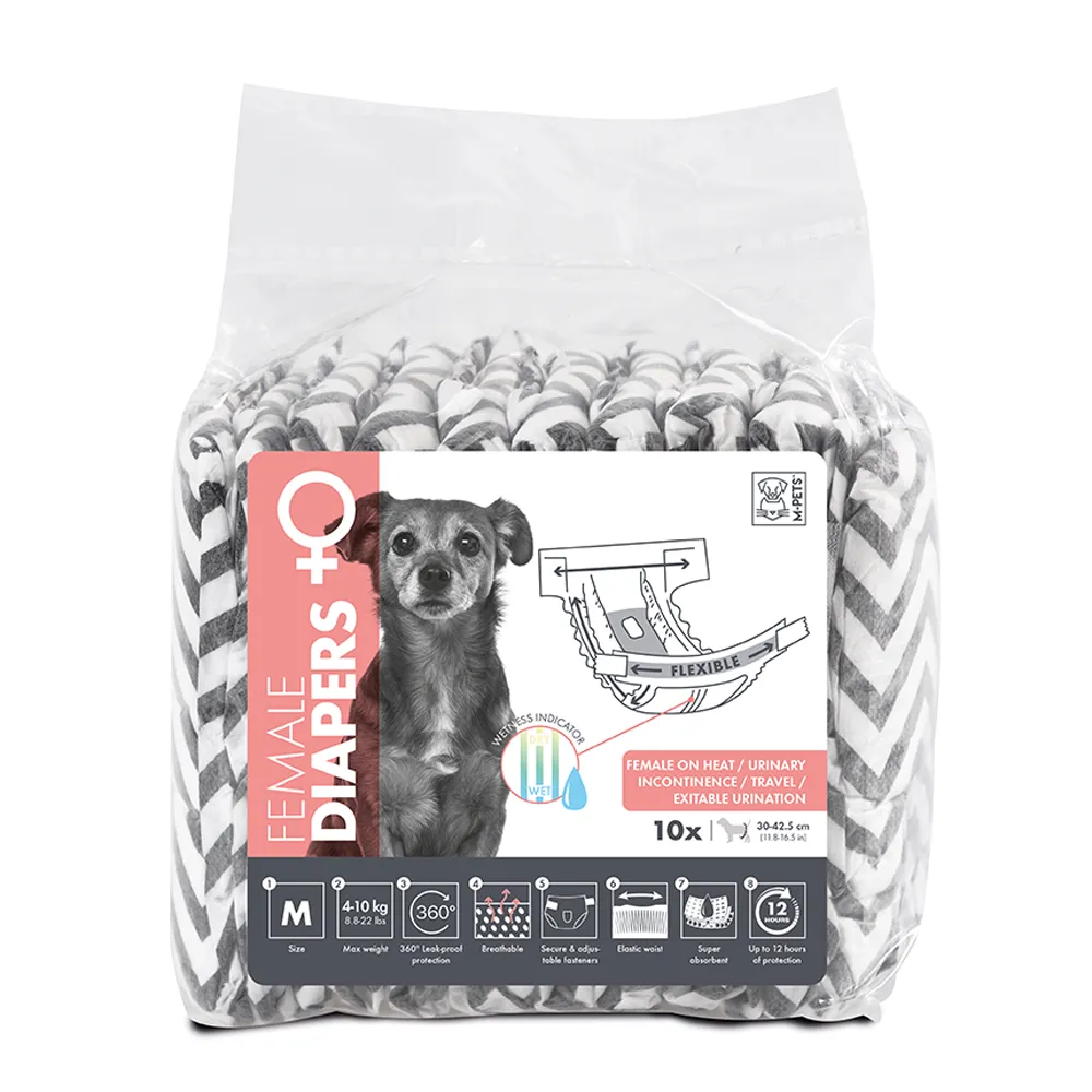 M-PETS Female Dog Diapers 10 Pack