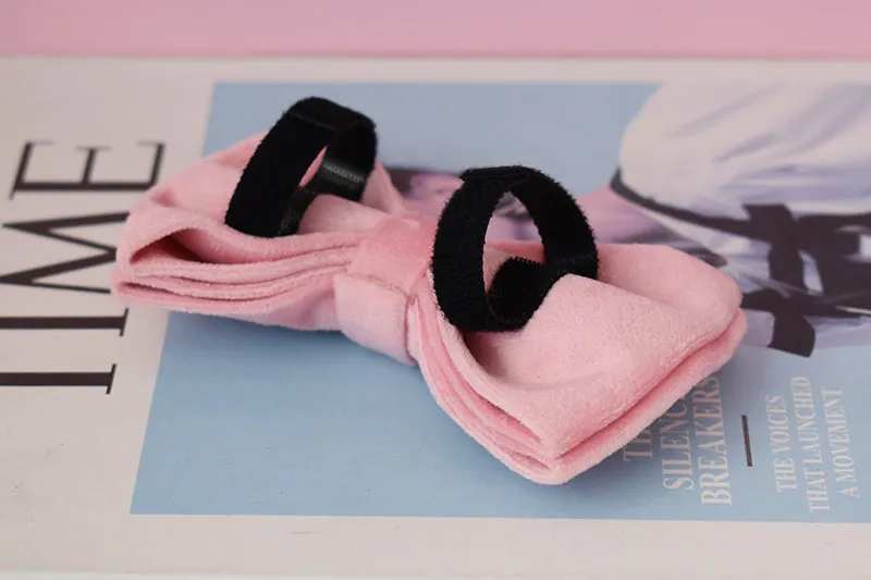Magical Pink Shades: Personalized Bow Collar and Leash Set
