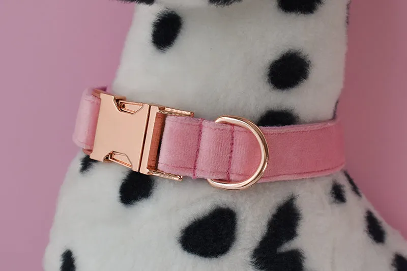 Magical Pink Shades: Personalized Bow Collar and Leash Set