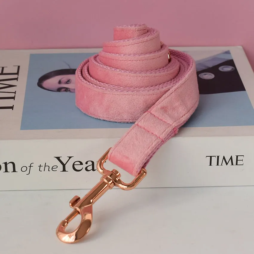 Magical Pink Shades: Personalized Bow Collar and Leash Set