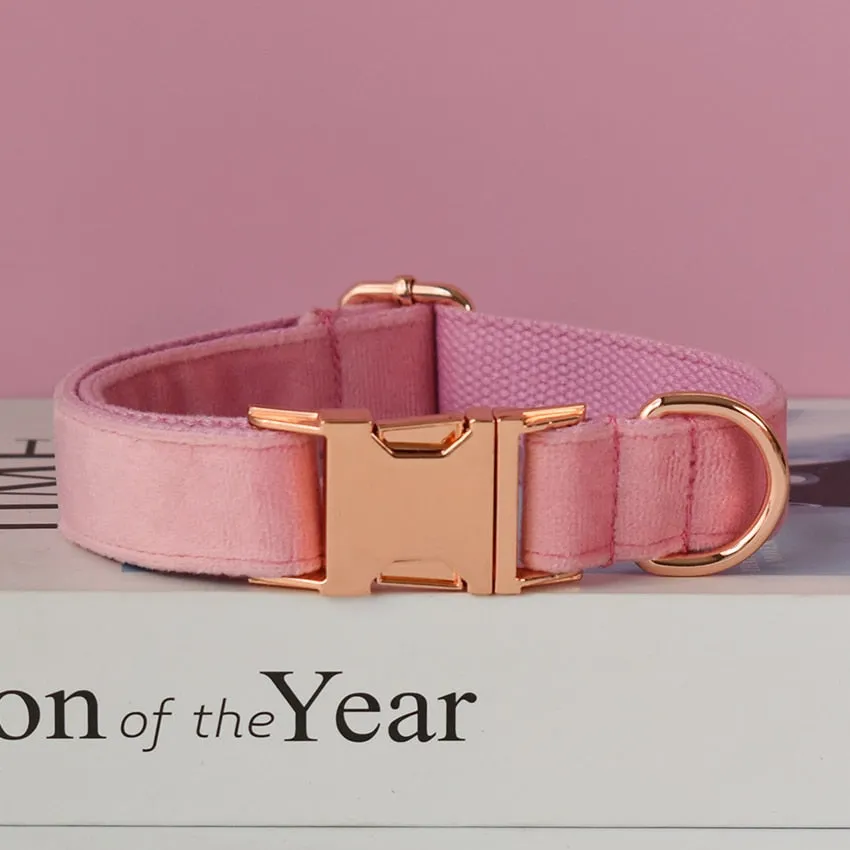 Magical Pink Shades: Personalized Bow Collar and Leash Set