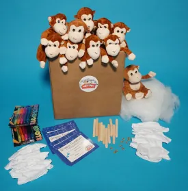 Monkey Plush Teddy Making Kit With T Shirt 10 Pack Deluxe
