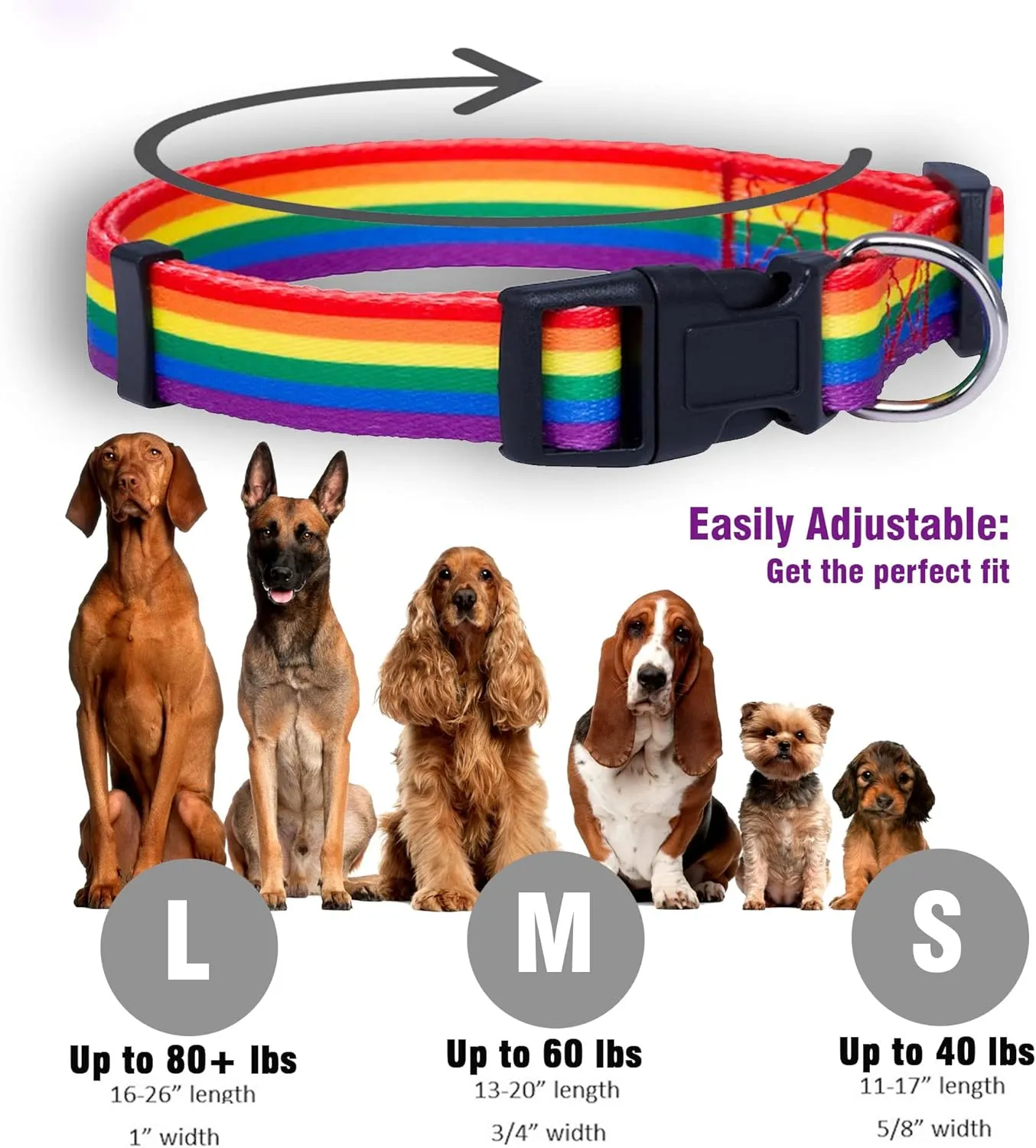 Native Pup Rainbow Flag Dog Collar Gay Pride Stuff for Parade, LGBTQ Flags Equality Pet Apparel Decor Gift and LGBT Ally Accessories (Small)