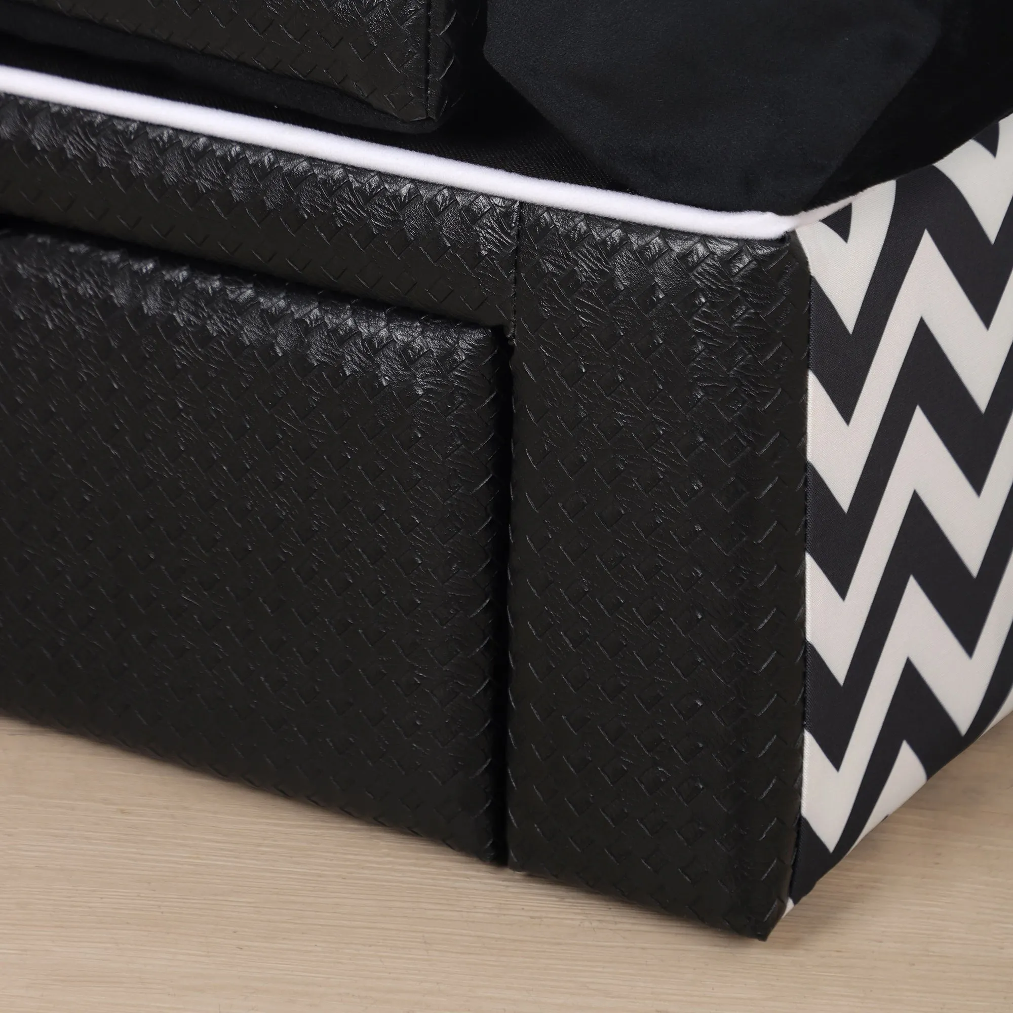 PawHut Dog Sofa Bed with Storage, Drawer, Soft Cushion, for Small Dogs - Black