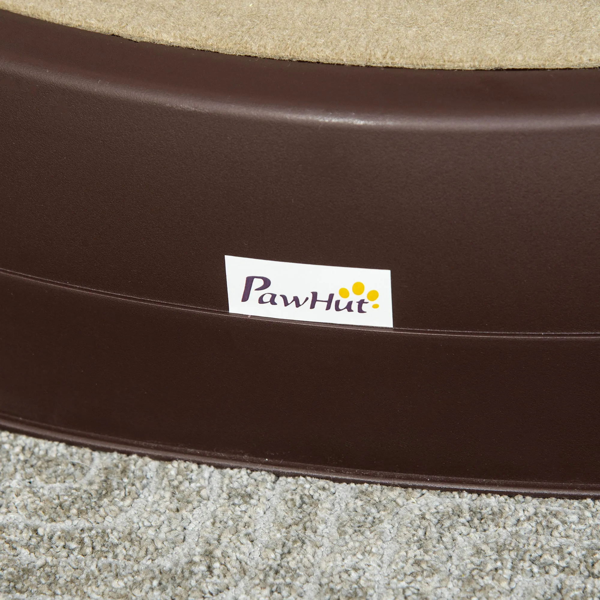 PawHut Foldable Pet Stairs 3 Steps with Non-slip Mats for Small Dogs, Brown