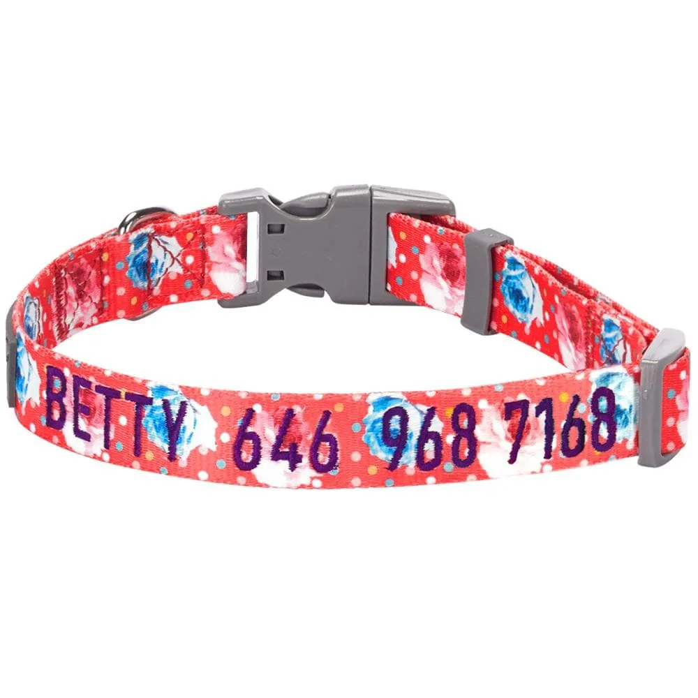 Personalized Petal Paws Floral Dog Collar
