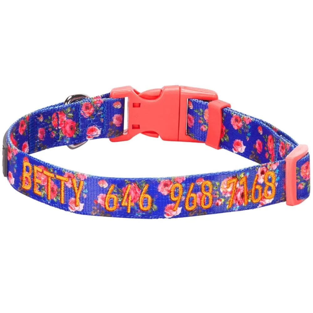 Personalized Petal Paws Floral Dog Collar